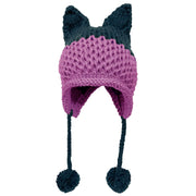 BomHCS Cute Fox Ears Beanie Winter Warm 100% Handmade Knit Hat 0 DailyAlertDeals Navy Purple  