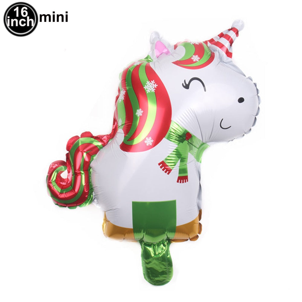 1pc Jumbo Gingerbread Man Foil Balloons Christmas Balloon Xmas Helium Foil Balloon Christmas Party Supplies New Year Decoration 0 DailyAlertDeals mini unicorn As pitures show 