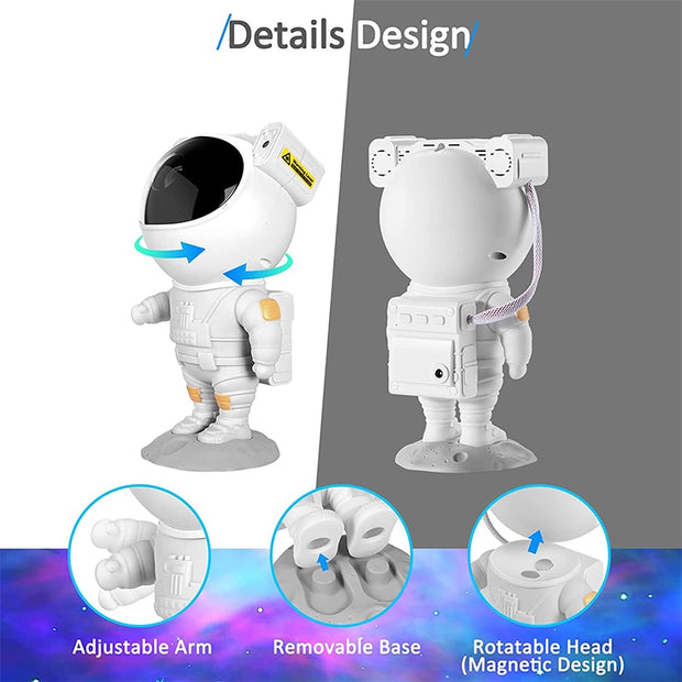 Galaxy Star Projector Starry Sky Night Light Astronaut Lamp Home Room Decor Decoration Bedroom Decorative Luminaires Gift 0 DailyAlertDeals   