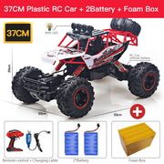 ZWN 1:12 / 1:16 4WD RC Car With Led Lights 2.4G Radio Remote Control Cars Buggy Off-Road Control Trucks Boys Toys for Children RC Car for fun DailyAlertDeals 37CM Red 2B Plastic China 