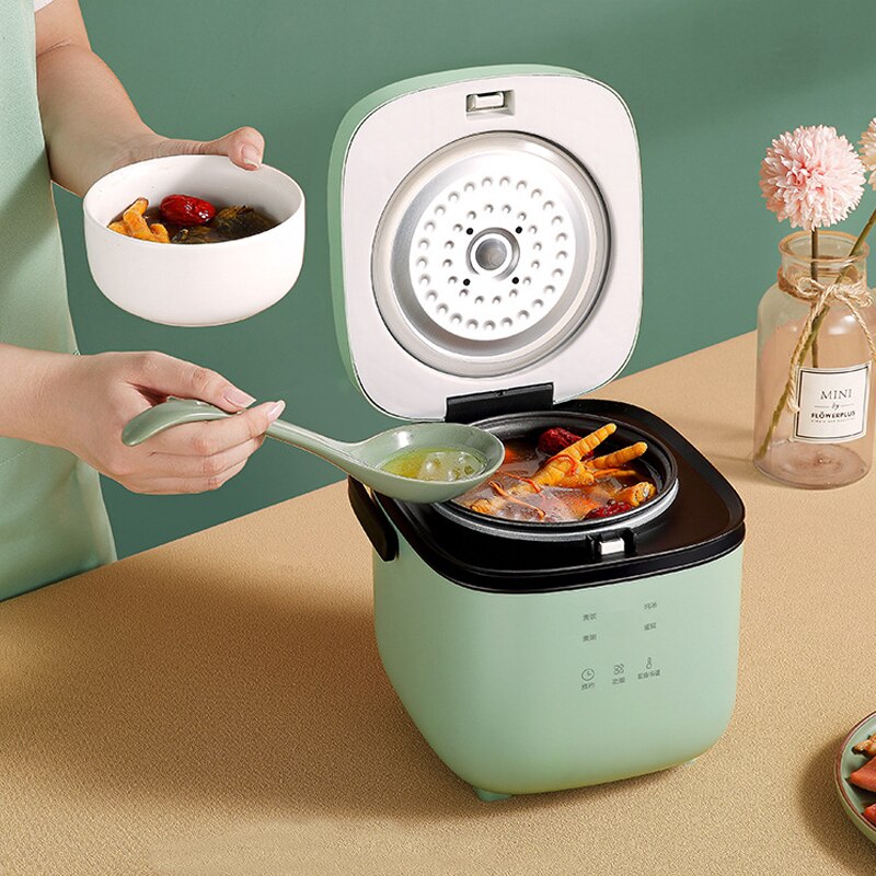 1.2L New Mini Rice Cooker Small 1-2 Person Rice Cooker Household Single Kitchen Small Household Appliances WIth Handle EU Plug 1.2L New Mini Rice Cooker DailyAlertDeals intelligent Green United States 220V|EU