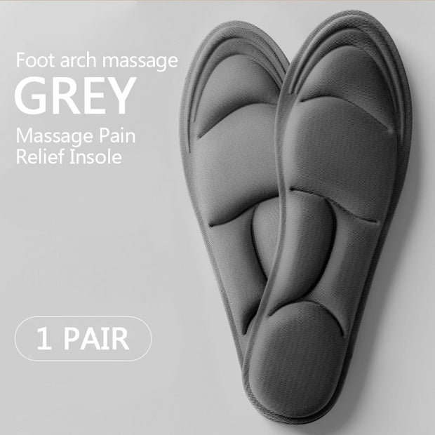 5D Massage Memory Foam Insoles For Shoes Sole Breathable Cushion Sport Running Insoles For Feet Orthopedic Insoles 0 DailyAlertDeals Gray S(EU35-40)25cm 