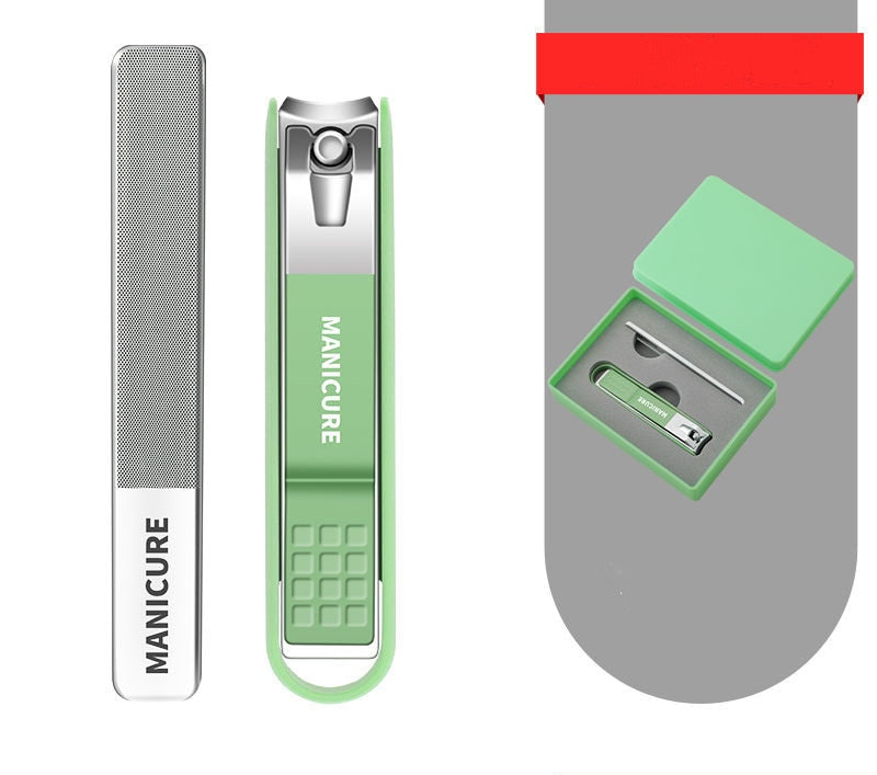 Branded Nail Clipper Set Manicure & Pedicure Tools For Men & Women Travel Nail Care Set Nail Clippers DailyAlertDeals Light Green 2pcs  