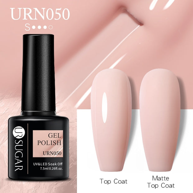 UR SUGAR 7.5ml Dark Purple Gel Nail Polish Soak Off UV LED Semi Permanent Gel Varnishes Manicure Nails Art Matte Top Coat Needed nail polish DailyAlertDeals URN050  