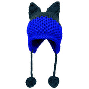 BomHCS Cute Fox Ears Beanie Winter Warm 100% Handmade Knit Hat 0 DailyAlertDeals Navy Blue  