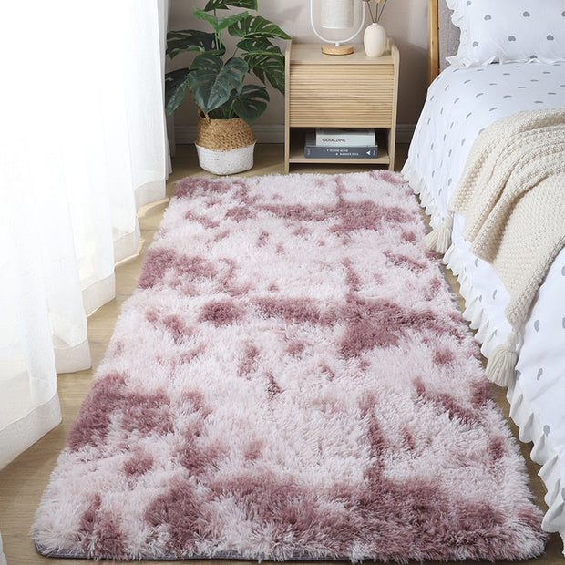 Warm carpet bedroom Soft Plush floor Carpets Rugs for home living room girl room plush blanket under the bed Carpets & Rugs DailyAlertDeals 100cmx200cm Pink tie-dyeing 