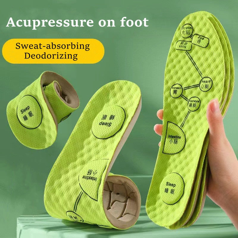 Acupressure on Foot Insoles For Shoes Breathable Deodorant Sport Insoles for Medical Man Women Comfortable Running Shoe Sole 0 DailyAlertDeals   