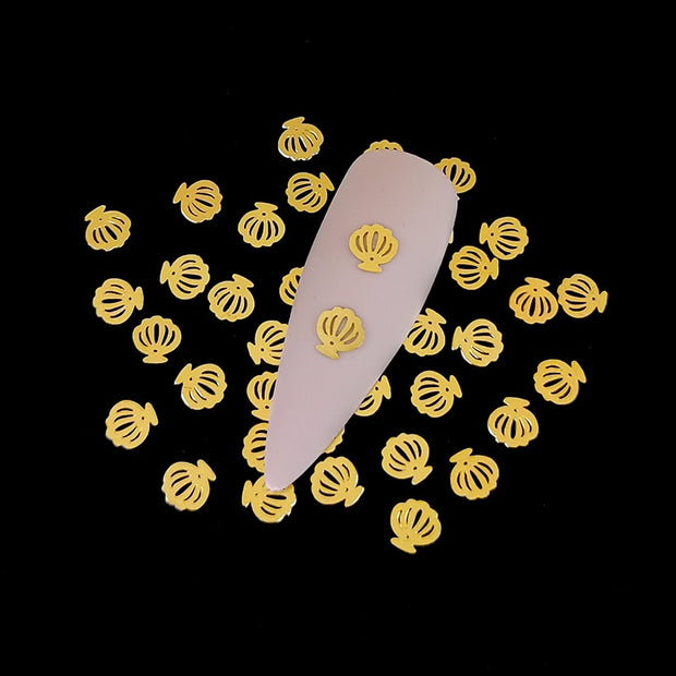 100Pcs/Lot Gold Metal Nail Decals Ultra-thin Flakes Nail Bling Rhinestone Cute 3D Nail Art Decorations Charm Nail Art Rivets 0 DailyAlertDeals 808  