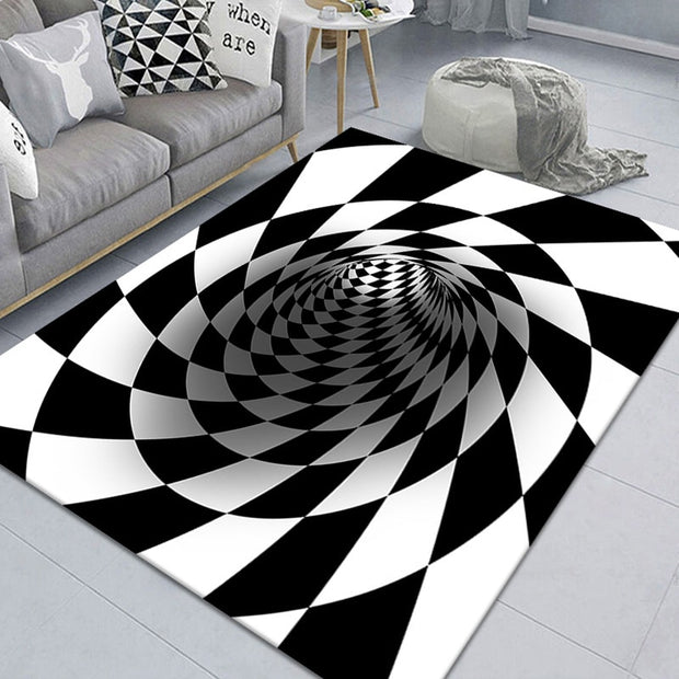 3D Vortex Illusion Carpet Entrance Door Floor Mat Abstract Geometric Optical Doormat Non-slip Floor Mat Living Room Decor Rug Carpets & Rugs DailyAlertDeals 14 50x80cm 20x31 inch 