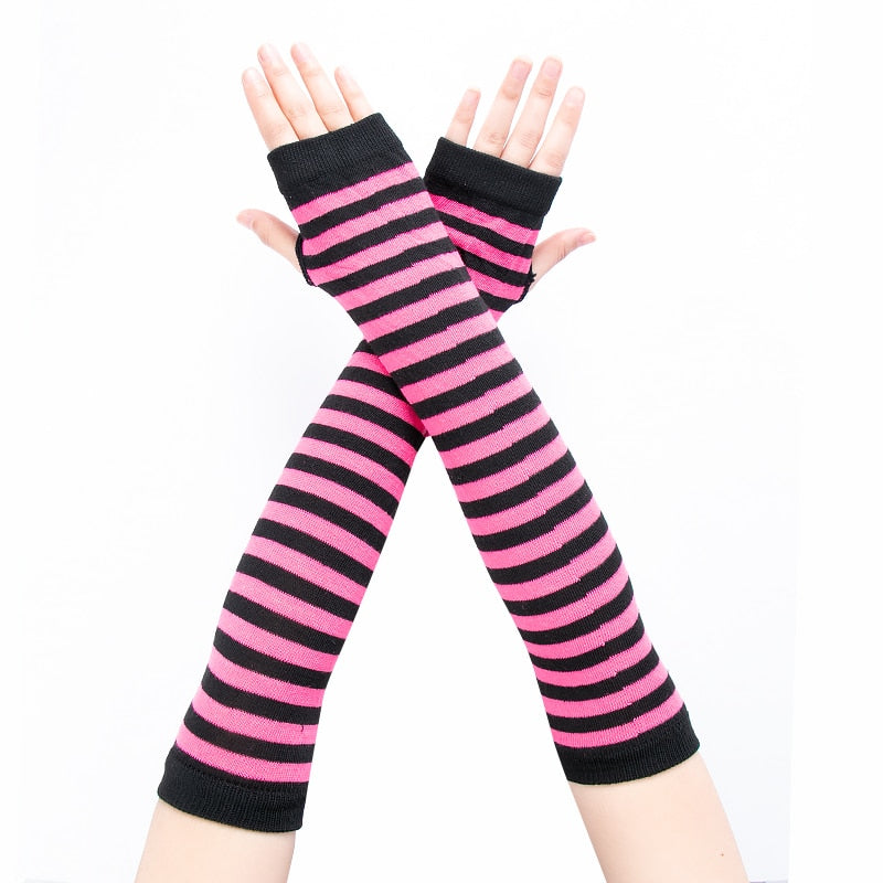 Stylish Long Black Fishnet Gloves Womens Fingerless Gloves Girls Dance Gothic Punk Rock Costume Fancy Gloves Fingerless Gloves DailyAlertDeals style 6 2 One Size 