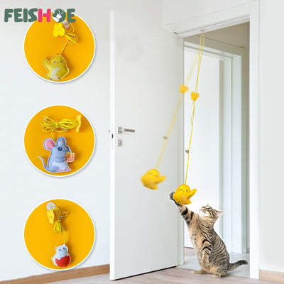 Interactive Hanging Cat Toy Simulation Cat Toy Funny Self-hey Interactive Toy for Kitten Playing Teaser Wand Toy Cat Supplies Hanging Cat Toy DailyAlertDeals   