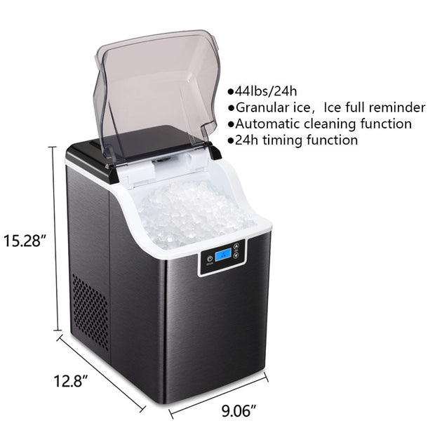 Countertop Bullet Ice Maker Machine for Home 26 Lbs Automatic Ice Cube Maker Machine for Kitchen Office Bar Party Ice Maker machine for home DailyAlertDeals United States 44LBS IN 24H C2 