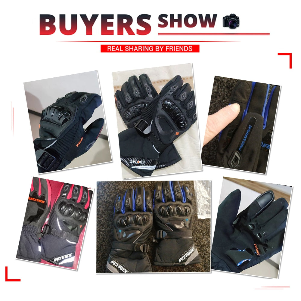 Motorcycle Gloves Windproof Waterproof Guantes Moto Men Motorbike Riding Gloves Touch Screen Moto Motocross Gloves Winter Motorbike Riding Gloves DailyAlertDeals   