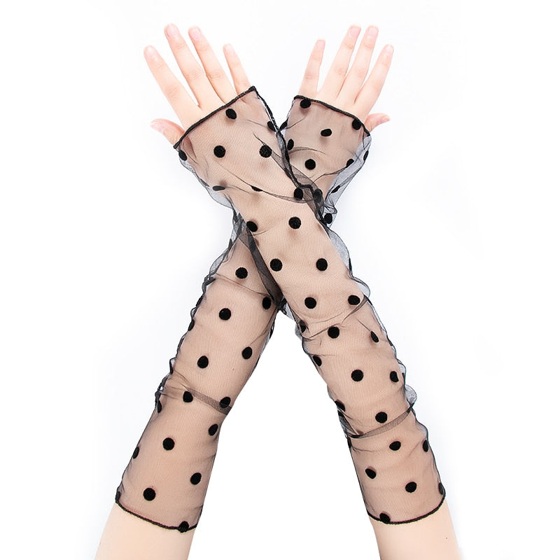 Stylish Long Black Fishnet Gloves Womens Fingerless Gloves Girls Dance Gothic Punk Rock Costume Fancy Gloves Fingerless Gloves DailyAlertDeals style 3 One Size 