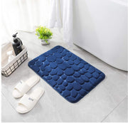 Cobblestone Embossed Bathroom Bath Mat Non-slip Carpets In Wash Basin Bathtub Side Floor Rug Shower Room Doormat Memory Foam Pad 0 DailyAlertDeals Dark Blue 40x60cm 