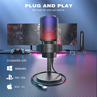 USB Microphone for Recording and Streaming on PC and Mac, Headphone Mic with 3 RGB Modes -A8 microphone for recording DailyAlertDeals   