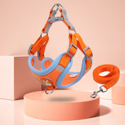 New Pet Dog Harness Leash Set Reflective Adjustable Puppy harness 0 DailyAlertDeals Orange S(for2-3kg) China