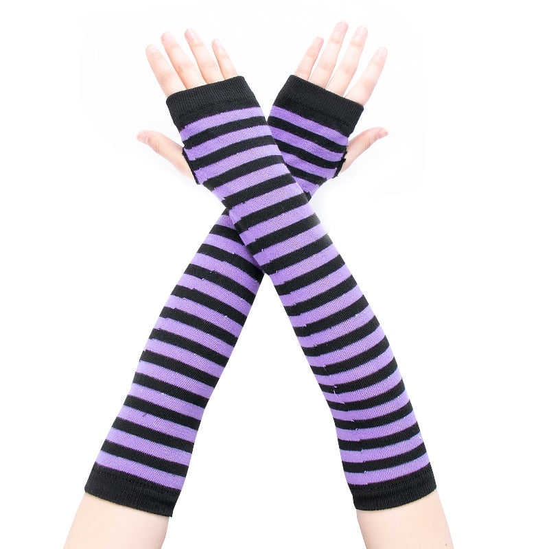 Stylish Long Black Fishnet Gloves Womens Fingerless Gloves Girls Dance Gothic Punk Rock Costume Fancy Gloves Fingerless Gloves DailyAlertDeals style 6 One Size 