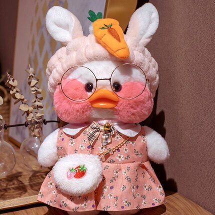 Kawaii Cartoon LaLafanfan 30cm Cafe Duck Plush Toy Stuffed Soft Kawaii Duck Doll Animal Pillow Birthday Gift for Kids Children 0 DailyAlertDeals 7  
