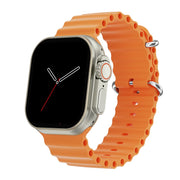 2023 New Smart Watch Body Temperature Ultra Series 8 NFC Smartwatch Wireless Charging Bluetooth Call Men Women Watch for Apple Smart watch DailyAlertDeals silver orange  