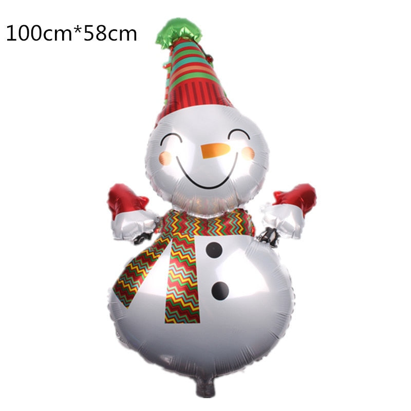 1pc Jumbo Gingerbread Man Foil Balloons Christmas Balloon Xmas Helium Foil Balloon Christmas Party Supplies New Year Decoration Balloons DailyAlertDeals snowman As pitures show 