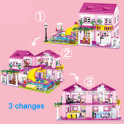 Friends City House Summer Holiday Villa Castle Building Blocks Sets Figures Swimming Pool DIY Toys for Kids Girls Christmas Gift Villa Castle Building Blocks Sets Figures toy for children DailyAlertDeals   