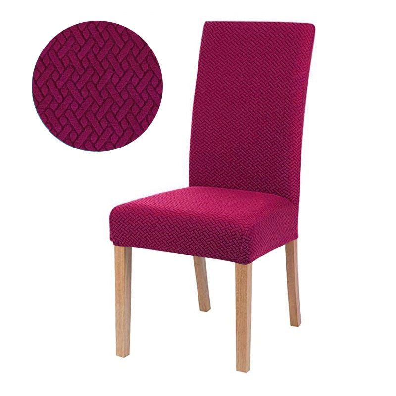 1/2/4/6 Pieces jacquard fabric Chair Cover Universal Size Most Cheap Chair Covers Seat Slipcovers For Dining Room Home Decor high chair covers DailyAlertDeals 3786-21 China 1 Piece