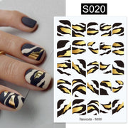 Harunouta Gold Leaf 3D Nail Stickers Spring Nail Design Adhesive Decals Trends Leaves Flowers Sliders for Nail Art Decoration 0 DailyAlertDeals S020  