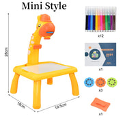 Kids Led Projector Drawing Table Toy Set Art Painting Board Table Light Toy Educational Learning Paint Tools Toys for Children Kids Led Projector Drawing Table DailyAlertDeals China Mini Yellow With Box 