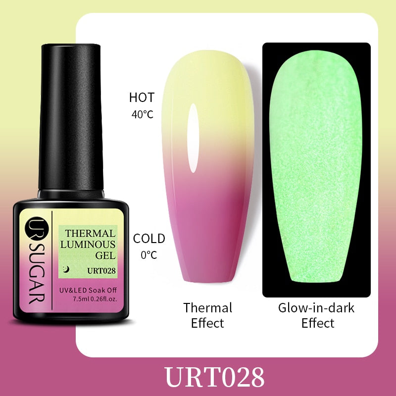 UR SUGAR Fluorescent Gel Nail Polish Neon Yellow Green Blue Color Gel Soak Off UV Nail Gel Varnish For Nail Art Top Coat Neon Fluorescent Gel Nail Polish DailyAlertDeals
