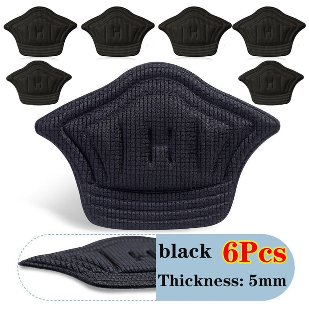 6pcs Insoles Patch Heel Pads for Sport Shoes Pain Relief Antiwear Feet Pad Adjustable Size Protector Back Sticker Cushion Insole 0 DailyAlertDeals Black 5mm-6pcs China 