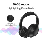 H2 Wireless Headphone Bluetooth 5.3 Earphone BASS HIFI Stereo Headset 78ms Low Latency for Music Gaming 60-Hour Playtime headphones DailyAlertDeals   