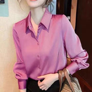 Premium Black Single Breasted Straight Loose Chiffon Thin Long Sleeve Blouses Fashion Soldier Color Spring Autumn Women Clothing 0 DailyAlertDeals meihongse S 