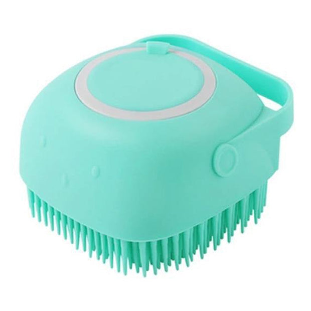 Bathroom  Puppy Big Dog Cat Bath Massage Gloves Brush Soft Safety Silicone Pet Accessories for Dogs Cats Tools Mascotas Products 0 DailyAlertDeals Square Blue As the pictures 