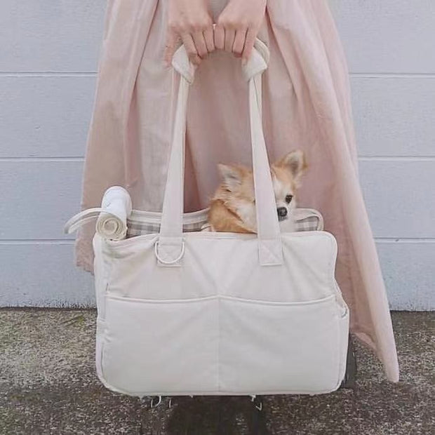 Puppy Cat Kitten Portable Pet Dog Carrier Bag Rabbit Pet Animal Carrier One-shoulder Bag Breathable 6KG Load, Without mat 0 DailyAlertDeals   