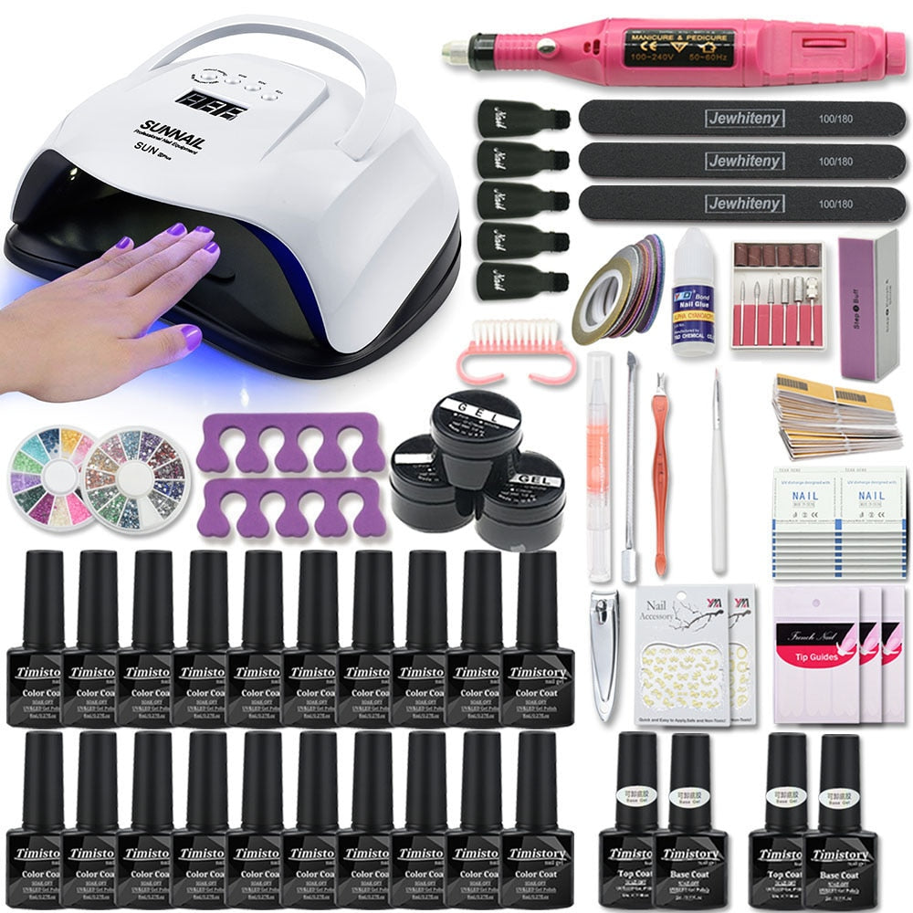 Super Manicure Set for Nail Kit with led Nail lamp 20000RPM Nail drill Machine Nail Polish Kit Acrylic Kit Nail Art Tools Set Manicure Care Tool DailyAlertDeals XP-20-MINI China 