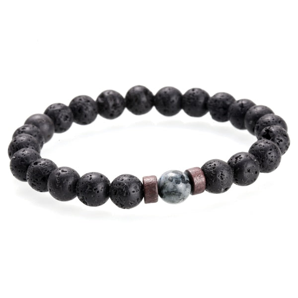 Men Bracelet Natural Moonstone Bead Tibetan Buddha Bracelet chakra Lava Stone Diffuser Bracelets Men Jewelry gift 0 DailyAlertDeals G  