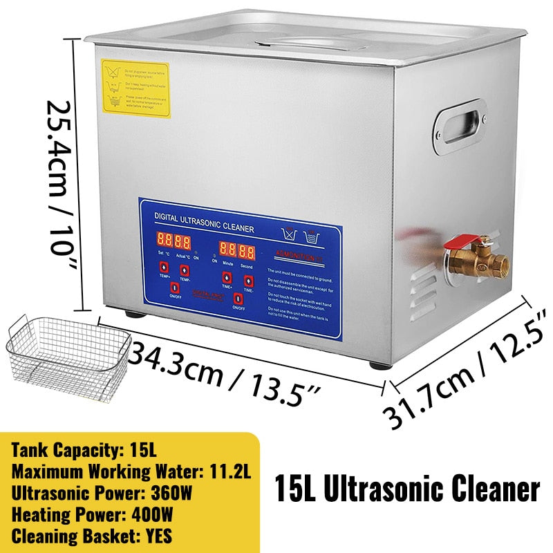 VEVOR 1.3L 2L 3L 6L 10L 15L 22L 30L Ultrasonic Cleaner Lave-Dishes Portable Washing Machine Diswasher Ultrasound Home Appliances Ultrasonic Dishwasher dish Cleaner DailyAlertDeals 15L Australia 