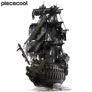 Piececool 3D Metal Puzzle The Flying Dutchman Model Building Kits Pirate Ship Jigsaw for Teens Brain Teaser DIY Toys Pirate Ship Model DailyAlertDeals USA  
