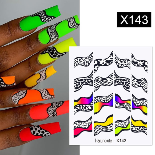 Harunouta  1Pc Spring Water Nail Decal And Sticker Flower Leaf Tree Green Simple Summer Slider For Manicuring Nail Art Watermark 0 DailyAlertDeals X143  