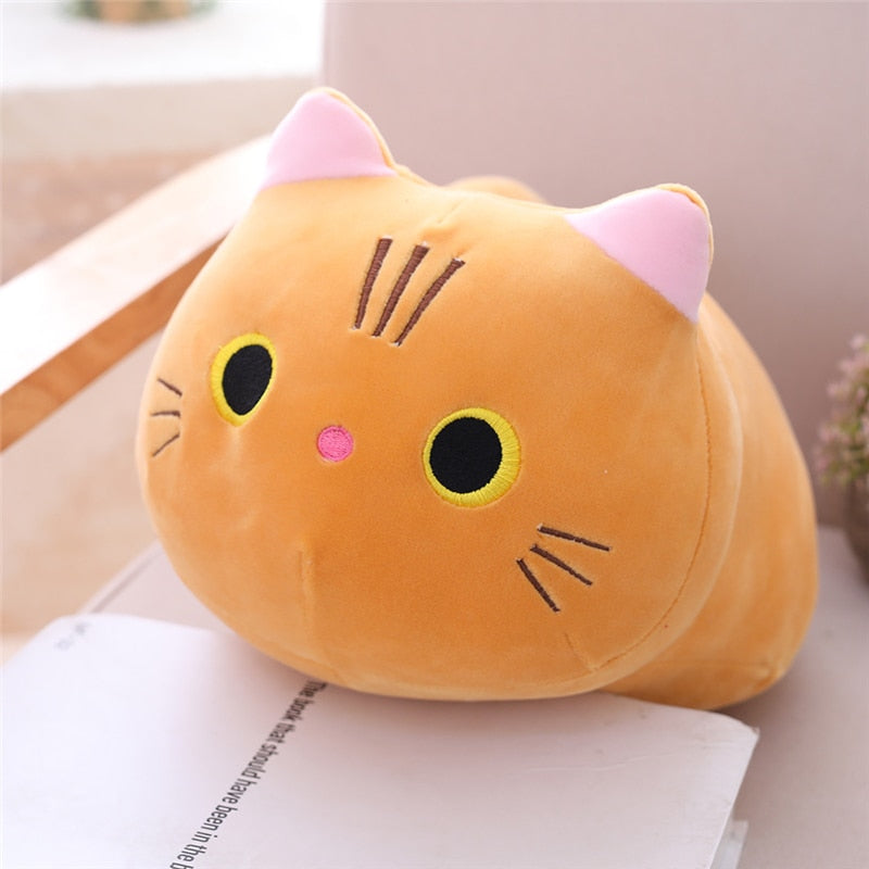 18-28CM Soft Animal Cartoon Pillow Cushion Cute Fat Dog Cat Totoro Penguin Pig Frog Plush Toy Stuffed Lovely kids Birthyday Gift 0 DailyAlertDeals 25cm orange  