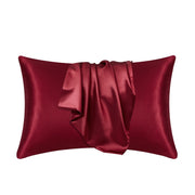 Pillowcase 100% Silk  Pillow Cover Silky Satin Hair Beauty Pillow case Comfortable Pillow Case Home Decor wholesale Pillowcases & Shams DailyAlertDeals red 51cmx66cm 