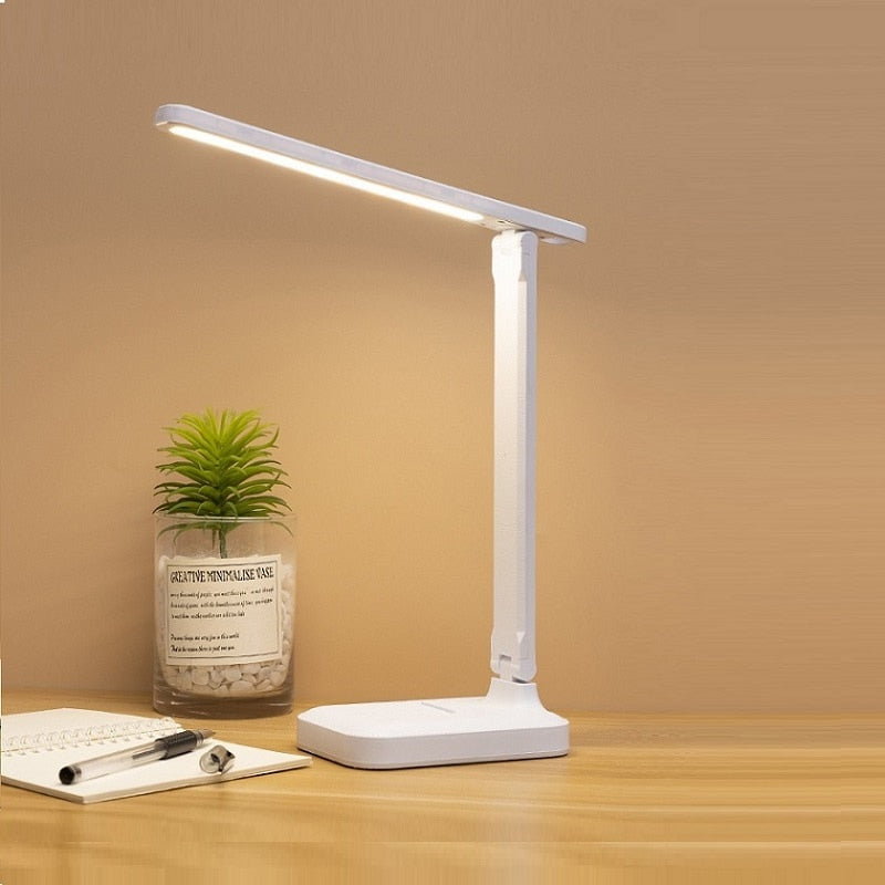 Table Lamp Eyes Protection Touch Dimmable LED Light Student Dormitory Bedroom Reading USB Rechargeable Desk Lamp Special Gift LED Light Student desk lamp DailyAlertDeals   
