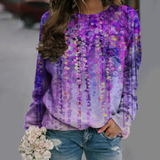 Women&#39;s Personality Liu Su Print Plus Size Pullover Top XS-5XL 0 DailyAlertDeals Purple XS 