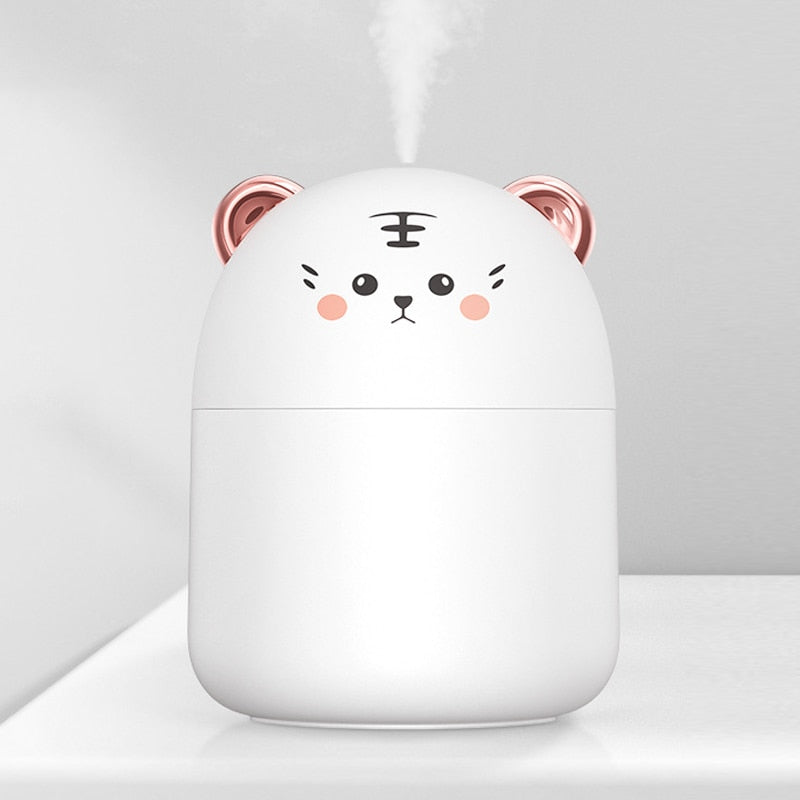 New Desktop Humidifier With Colorful Atmosphere Light 250ml Capacity Cold Mist Aroma Diffuser Home Bedroom Humidifier Purifies 0 DailyAlertDeals Clear 2  