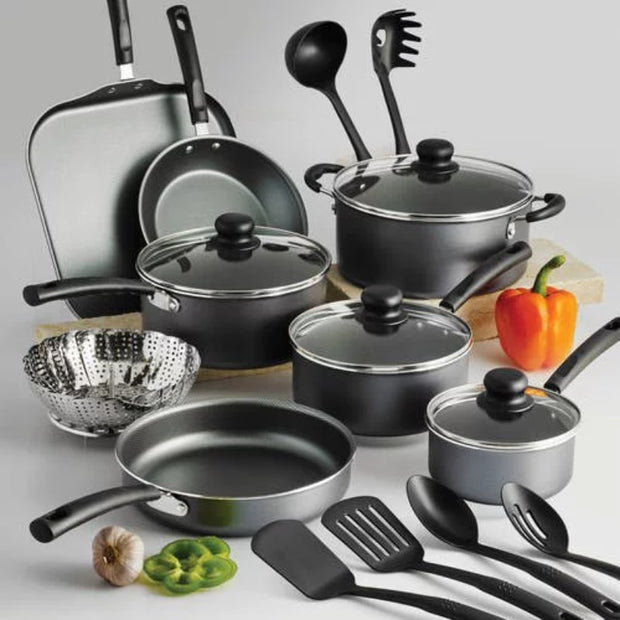 Cooking Ware Set 18 Piece Non-stick Cookware Set aluminum Pots, Pans and Utensils Cookware Essentials Cookware Set DailyAlertDeals   