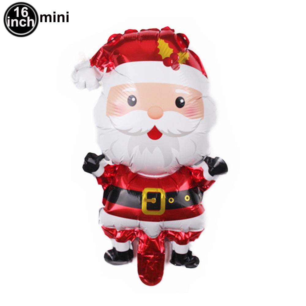 1pc Jumbo Gingerbread Man Foil Balloons Christmas Balloon Xmas Helium Foil Balloon Christmas Party Supplies New Year Decoration Balloons DailyAlertDeals mini Santa1 As pitures show 