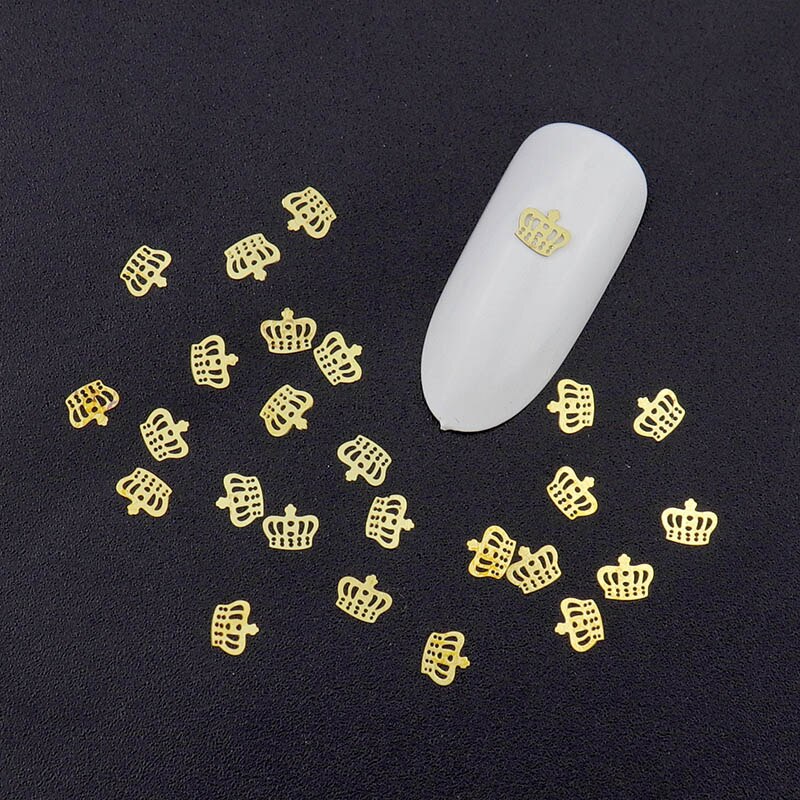 100Pcs/Lot Gold Metal Nail Decals Ultra-thin Flakes Nail Bling Rhinestone Cute 3D Nail Art Decorations Charm Nail Art Rivets 0 DailyAlertDeals 492  