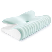 Soft Polyester Fiber Memory Foam Pillow Neck Support Pillow For Side Back Stomach Sleeper Pillows neck pain pillow DailyAlertDeals White Green USA 