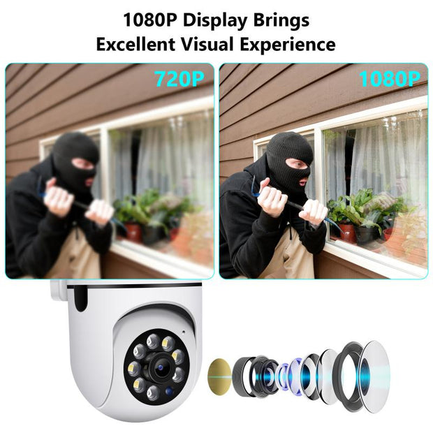 1080P Wireless WiFi Camera Outdoor WIFI PTZ Speed Dome Camera Auto Tracking Two Way Audio Night Vision Security Camera 0 DailyAlertDeals   